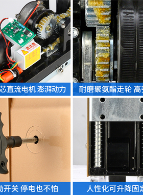 滚轮电动平开门电机八字开门机对开门电动开门机别墅大门自动门机
