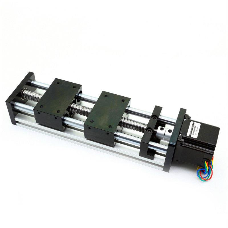 现货速发滑台模组正反牙滚珠丝杠双向双滑块直线导轨步进马达