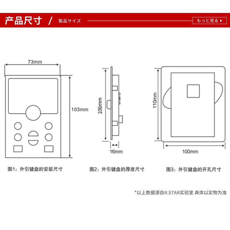 日星750变频器调速面板/延长线1M/2米/变频调速器配件/面板安装框