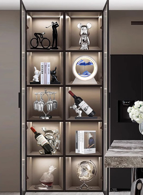 轻奢高档红酒架酒柜装饰品摆件客厅B电视柜家居展示2024新款高级