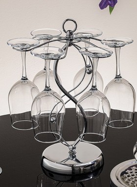 轻奢高档红酒杯杯架摆件t现代家居饰品餐厅高脚杯醒酒器酒柜装饰