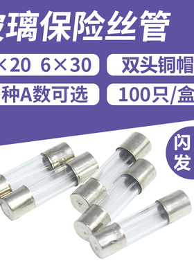 6*30mm玻璃管保险丝管F1A 2A 3A 5A 6A 8A 10A 20A 30A熔断丝器