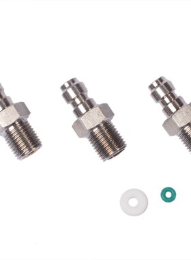 不锈钢8MM快接公头充气双公头单向阀M10X1气瓶气泵进气嘴M8X1接头