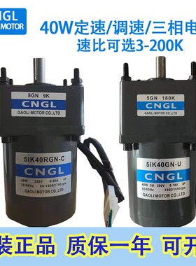 GAOLI高力交流减速电机40W定速调速三相马达5IK40RGN--C/5GN9K