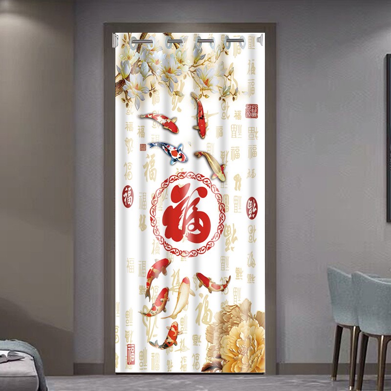 门帘隔断帘防冷气厕所试衣间厨房专用卧室玄关家S用免打孔定制帘 - 封面