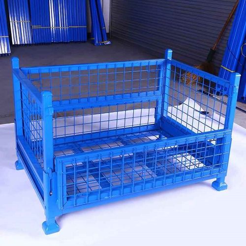 金属料箱周转箱车间重型物料箱工业网格收集箱网状周转箱