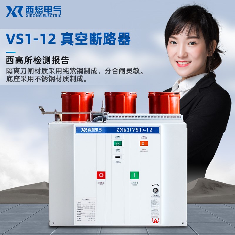 西熔10kv高压真空断路器VS1-12/630A手车固定式 户内柱上分界开关