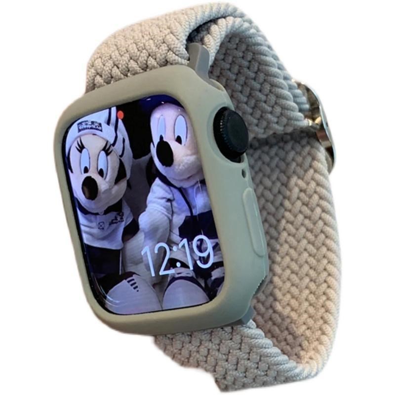 适用于applewatchS10编织表带新款星光F色iwatch8代7645se运动透