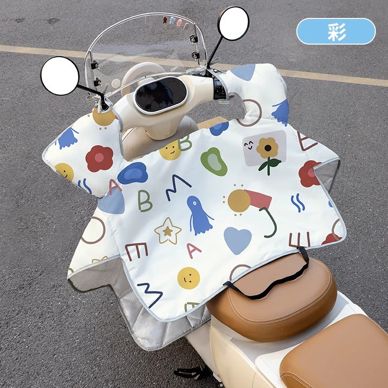 新款电动车挡风被夏季薄款防晒遮阳F罩防风防水电瓶摩托车加大加