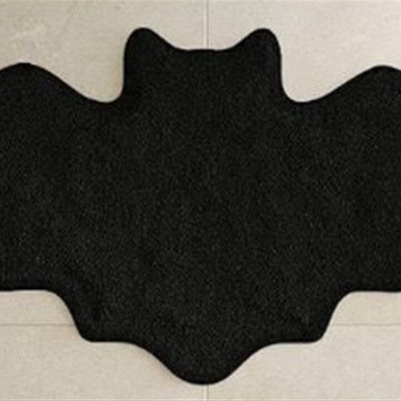 跨境万圣节南g瓜蝙蝠骷髅头植绒地毯惊魂脸创意客厅卧室家居地垫