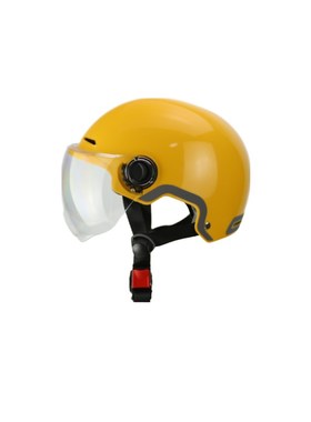 新款摩托车乘员头盔3C认t证新国标电动车头盔四季通用黄色厂家