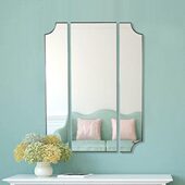 饰样板间装 组合创意艺术挂镜金属装 饰镜玄关壁炉背景墙装 饰镜子