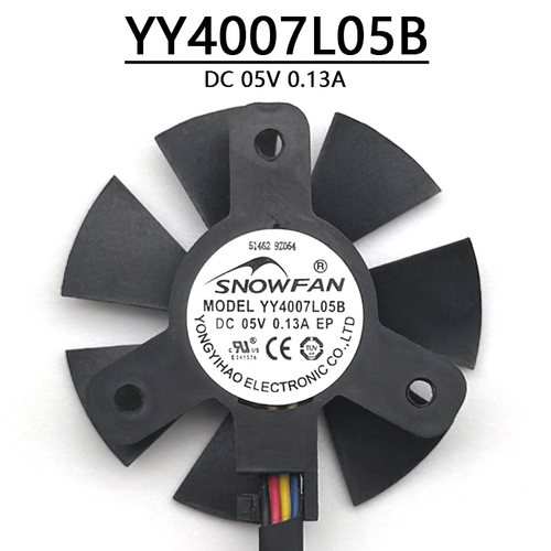 适用于YY4007L05B S直径3.7cm 孔距2.5cm 工控主板AOC一体机风扇