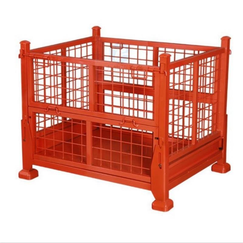 货物折叠仓储笼 铁框笼物流车周转箱笼 仓库货架储物笼