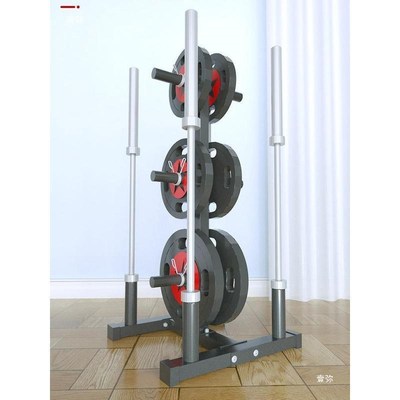 杠铃片架子展示力量多孔挂架子杠铃杆奥杆存储存放器材架储存