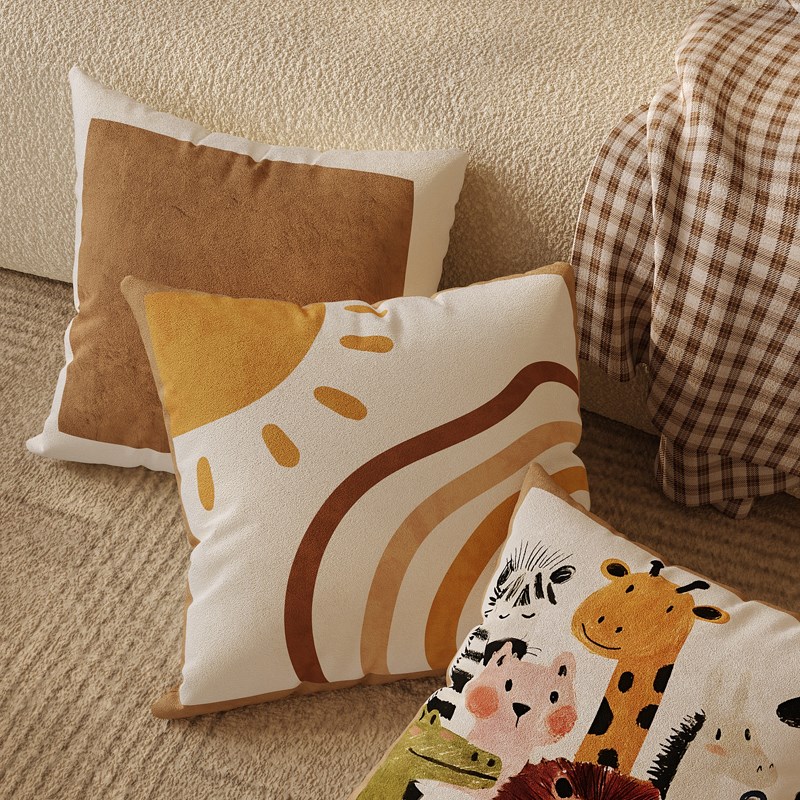 简约夏季冰丝抱枕卧室床头床上靠枕腰靠可拆卸客厅沙发靠枕套含芯