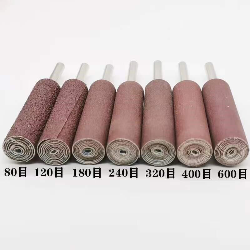 大号圆柱带柄 砂布磨头 抛光 百页磨头 砂纸棒 百叶轮磨头