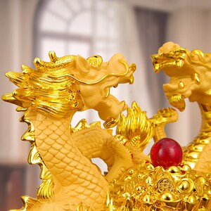 双龙聚宝摆件生肖龙客厅办公室桌面装饰龙年店铺前台开业招财礼品