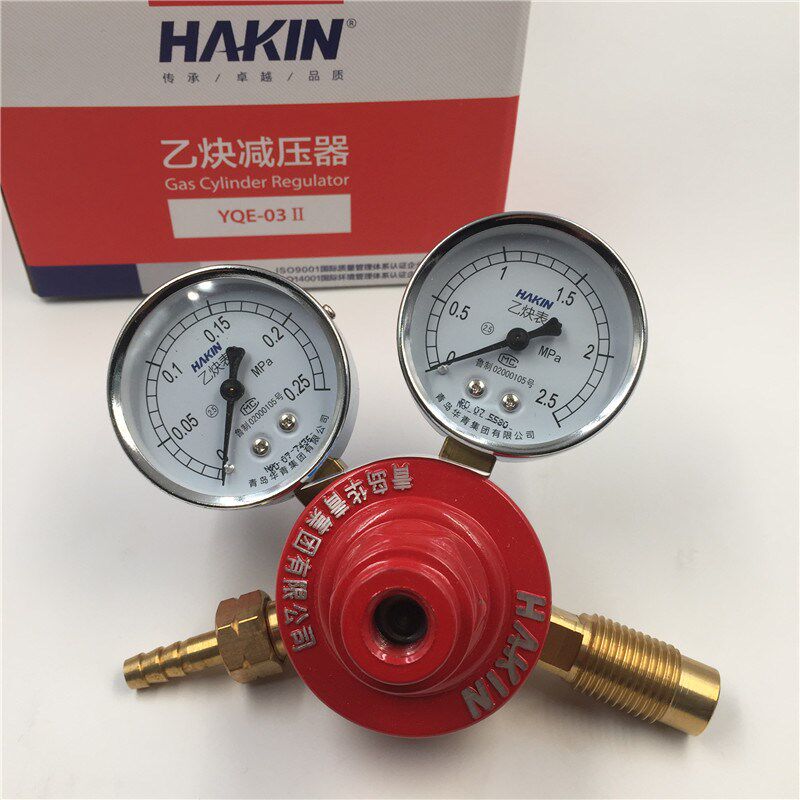 HAKIN华青集团YQE-03乙炔表减压器气割耐震表防摔不漏气全铜加厚