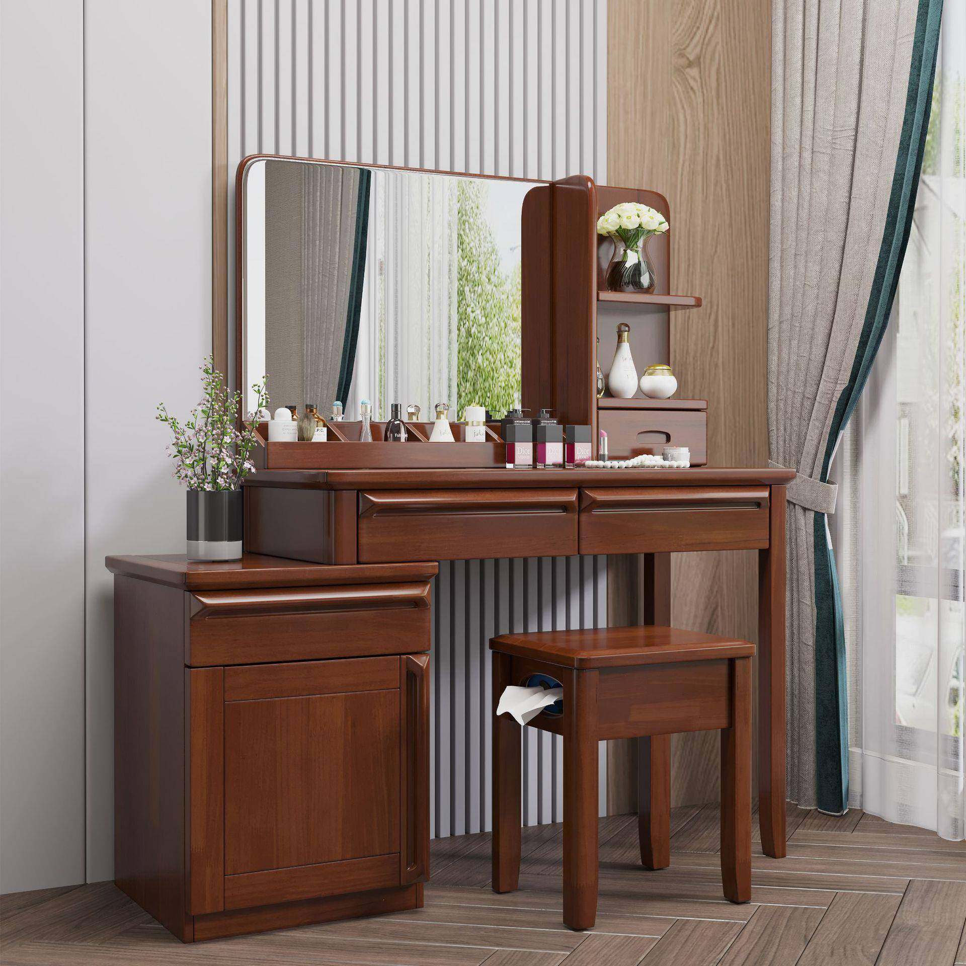 新中式实木梳妆台卧室简约现代伸缩原木女生多功能化妆桌储物收纳,自行车/骑行装备/零配件,更多零件/配件,淘宝优惠券,粉丝福利购,淘宝优惠卷