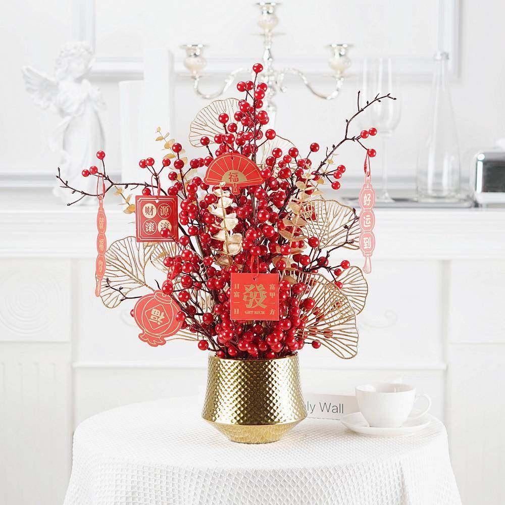 喜庆发财果套装冬青红果子浆果福桶摆件春节婚庆仿真花客厅桌饰品,自行车/骑行装备/零配件,更多零件/配件,淘宝优惠券,粉丝福利购,淘宝优惠卷