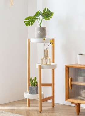 北欧现代简约铁艺家居置物架阳台客厅入户落O地摆件植物架花架室