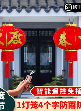 2024春节元旦大红灯笼欢度佳节装饰户外大门阳Q台吊灯春节新年灯