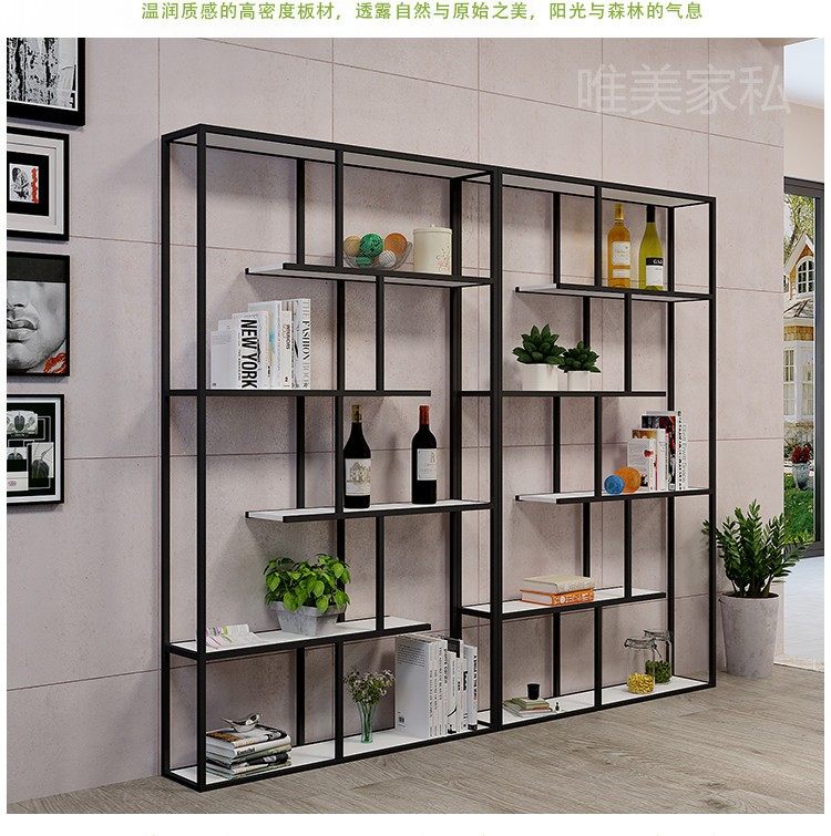 特价简约博古架现代展示柜铁艺茶叶架子货架玄关落地置物架古董架