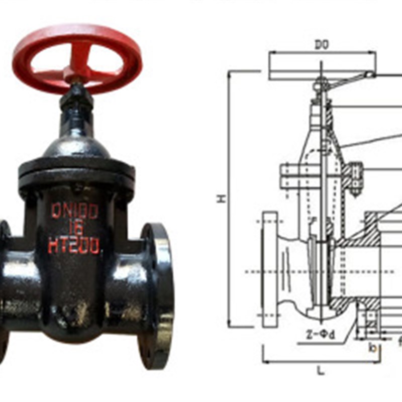 Z45T-16铸铁暗杆铜芯法兰闸阀消防自来水阀门HT200DN50 65 80 100