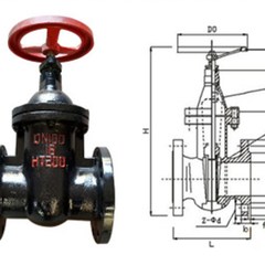 Z45T-16铸铁暗杆铜芯法兰闸阀消防自来水阀门HT200DN50 65 80 100