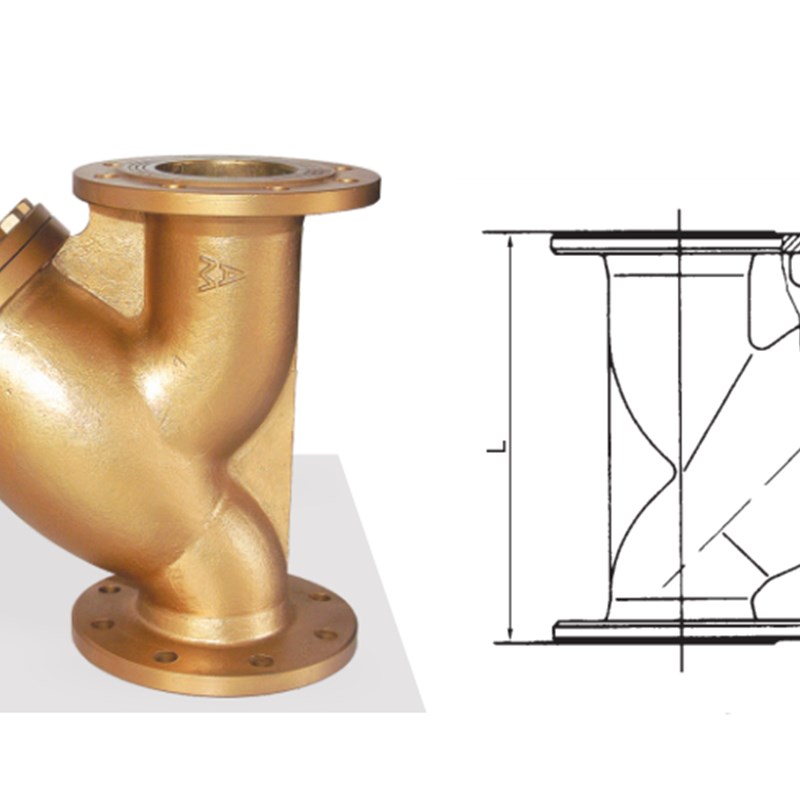 埃美柯黄铜法兰过滤器603 SY41-16T排污阀Y型DN40 50100至200尺寸