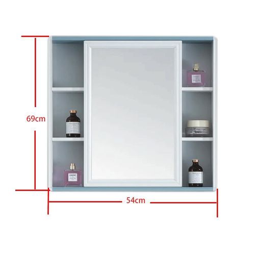 浴室镜柜卫生间镜子带置物架洗漱镜挂墙式单独储物推拉厕所洗新品