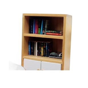 Dollhouse迷你客厅实木展示柜餐厅书柜娃娃屋 OB11家具微缩模型