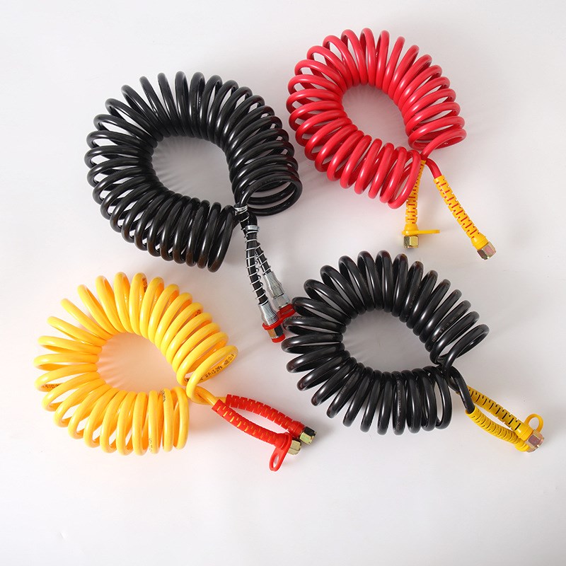 挂车连接管螺旋气管弹簧管刹车气管PU挂车管牵引货车气动连接气管