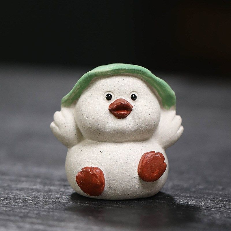 紫砂茶宠鸭子小摆件荷叶小鸭手工动物茶玩呆萌可爱茶道茶桌茶具,餐饮具,茶宠摆件,淘宝优惠券,粉丝福利购,淘宝优惠卷