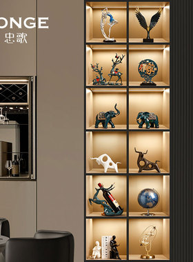 酒柜装饰品摆件现代家居客厅玄关电视柜办公室桌T面高档轻奢工艺