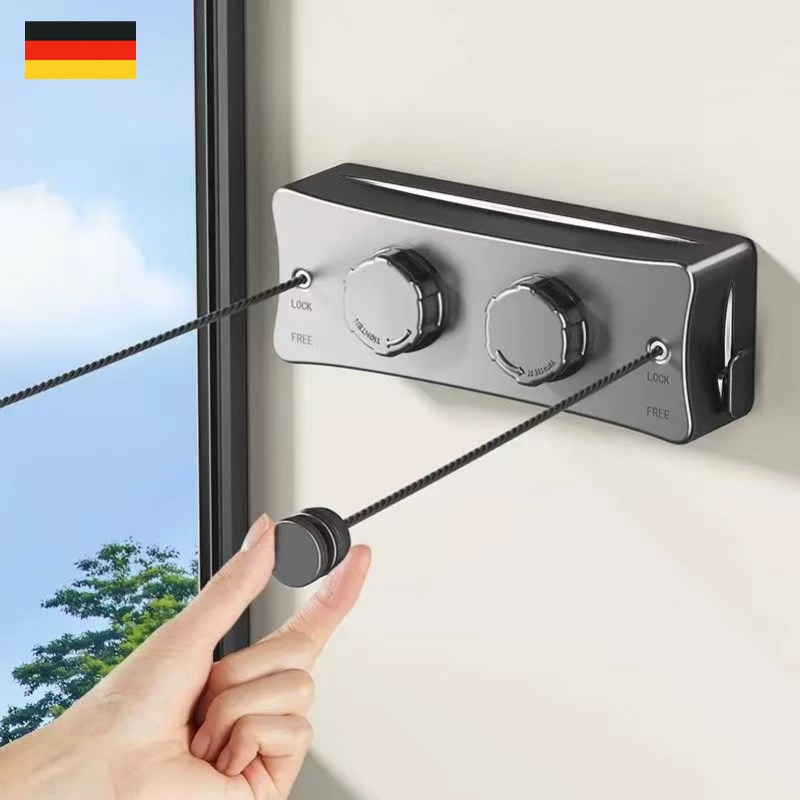 德国FAE隐形h晾衣架紧致收缩晾衣绳免打孔晾衣神器阳台室内卫生间