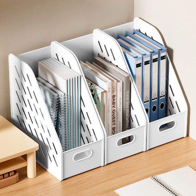 桌面书立b架书本置物架学生桌面书本整理架办公室工位文件A4收纳