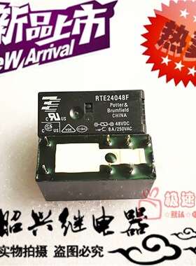 全新RTE24048F TE/泰科8A/250VAC 二开二闭RTE24048F 继电器48VDC