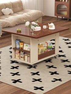 可移动茶几小推车客厅家用实木折叠现代简约创意沙发边柜角几边几