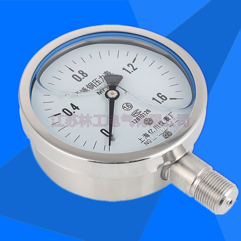 亿川YN100BFYTN-100BF1.6/2.5/40/100mpa全不锈钢耐震抗震压力表