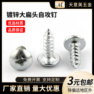 伞头自攻螺丝M3 M5系列 蘑菇头螺钉 大扁头自攻螺丝钉