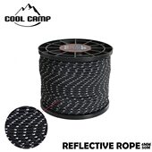 高密度高强度户外露营绳野营绳捆绑绳帐篷绳晾衣绳4MM黑色反光50M