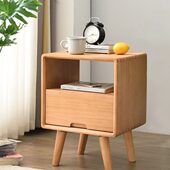 全实木床头柜原木日式 北欧床边柜简约小型超窄卧室迷你40cm宽松木