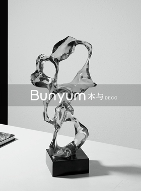 简约现代树脂抽象l几何异形雕塑摆件软装样板房售楼部酒店家居饰
