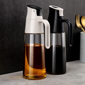 玻璃油壶油罐自动重力开盖厨房家用酱油醋调料瓶防漏装 油瓶北欧式