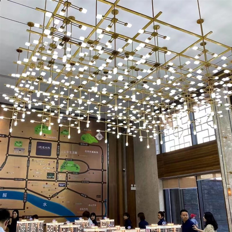 灯饰灯具定制复古工业风布艺现代新中式壁灯别墅吊灯吸顶灯沙盘灯
