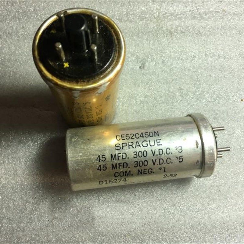 拆机 美国思碧SPRAGUE 45+45UF 300V 发烧胆机高压滤波电解电容