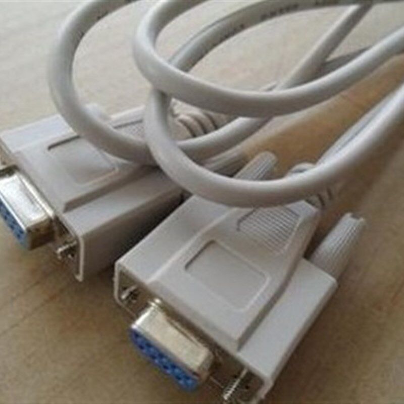DB9针交叉串口线 DB9芯母对母连接线 孔转孔F/F RS232 COM线3米