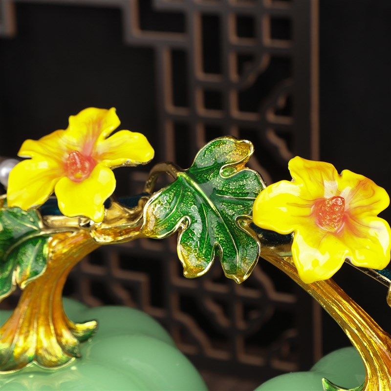 中式财富丰收南瓜摆件合金珐琅工艺高档酒柜博古架装饰品南瓜摆件,特色手工艺,其他特色工艺品,淘宝优惠券,粉丝福利购,淘宝优惠卷